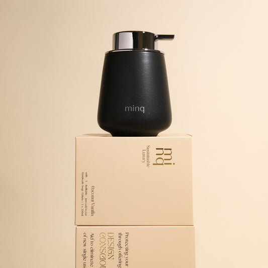 Sustainable Ceramic Foaming Handwash Bottle Kit with Refillable Hand Soap Tablets