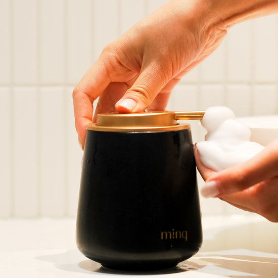 pump foam onto your hand